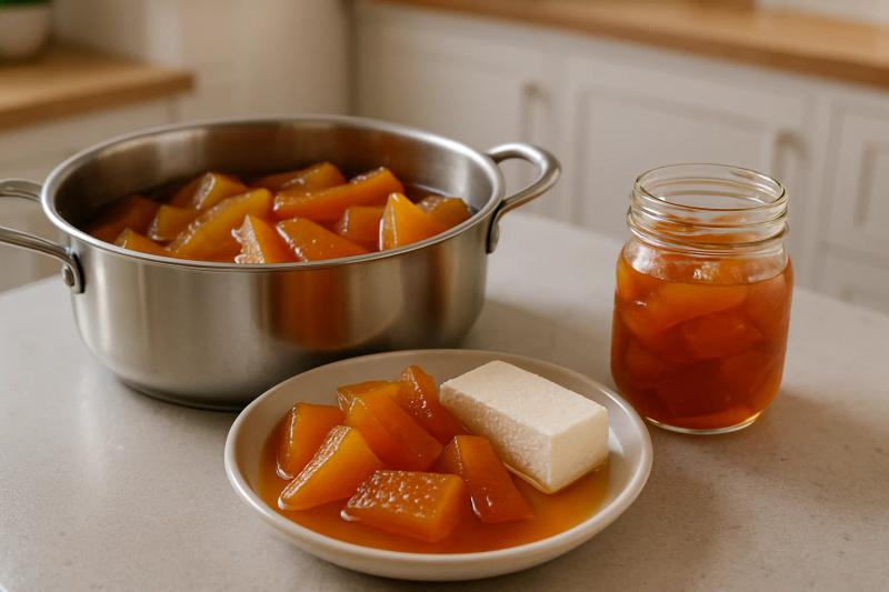 Paso 5 de Dulce de Papaya Verde