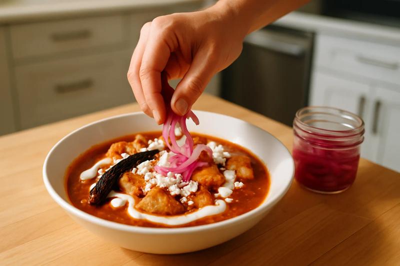 Paso 6 de Sopa de Pan con Chile