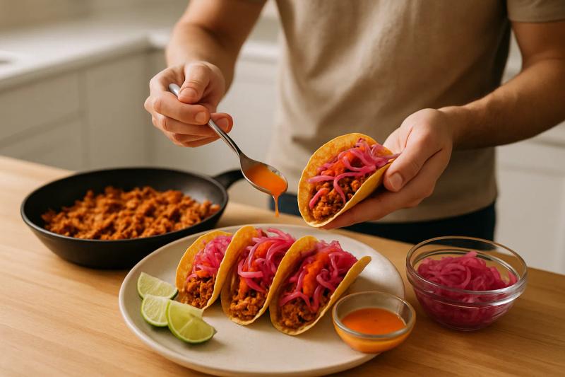 Paso 6 de Tacos de Cochinita Dorados