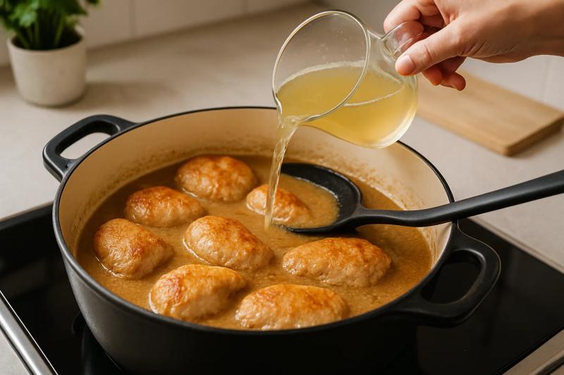 Paso 5 de Pollo Almendrado Poblano