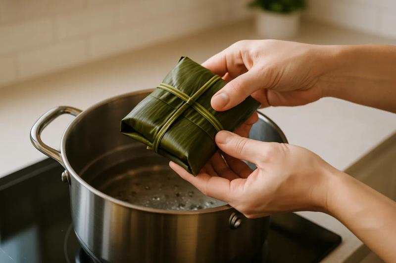 Paso 5 de Tamales de Mole Amarillo