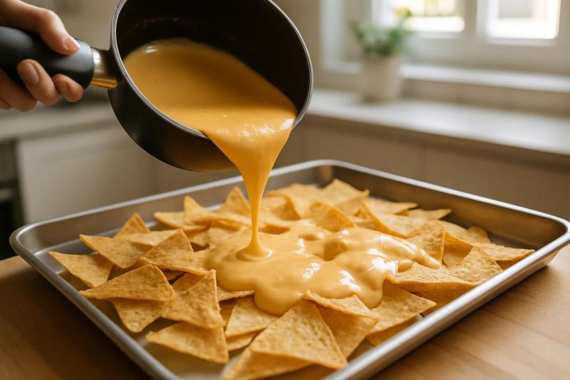 Paso 3 de Nachos con Queso y Jalapeños