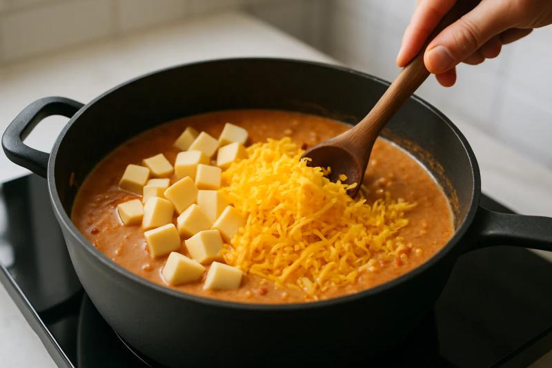 Paso 3 de Chili con Queso Dip