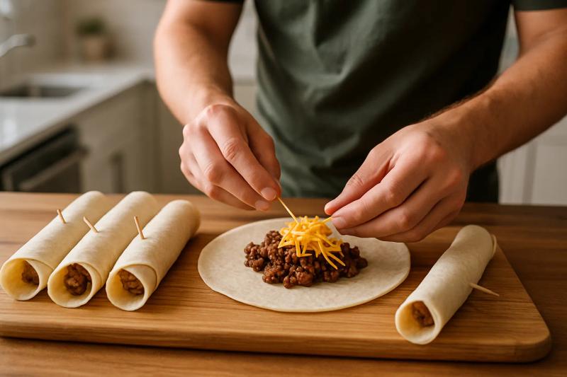 Paso 3 de Taquitos Tex-Mex