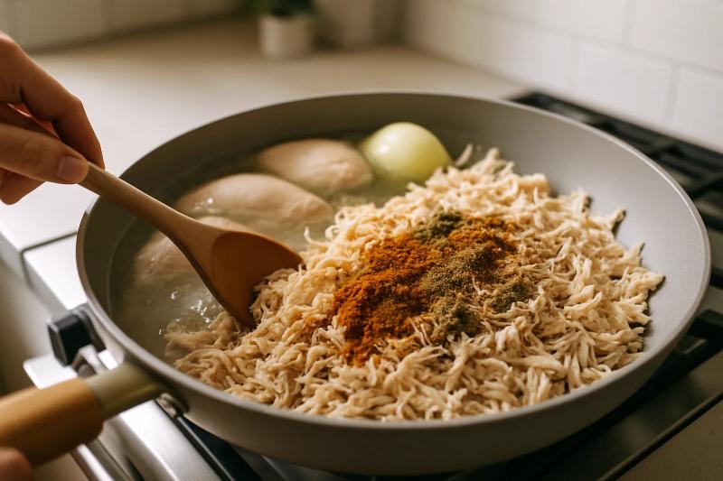 Paso 1 de Flautas Tex-Mex con Queso