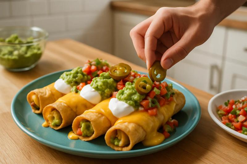 Paso 6 de Flautas Tex-Mex con Queso