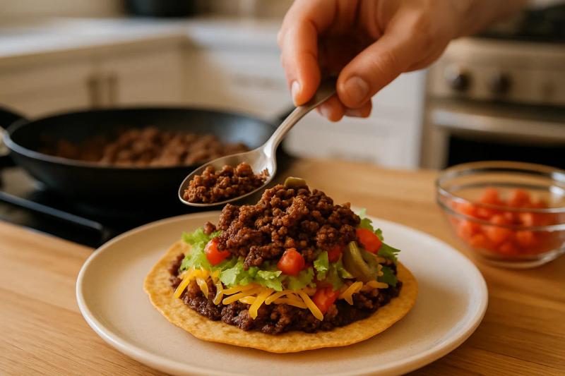 Paso 4 de Tostada Tex-Mex