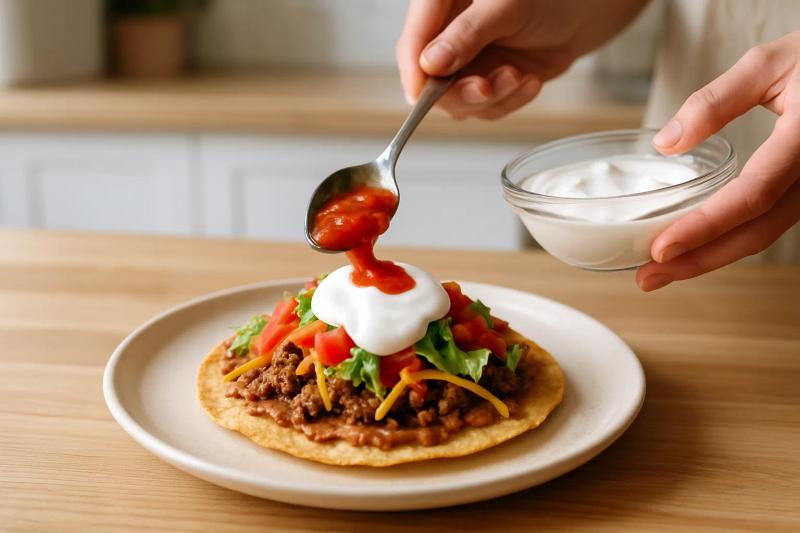 Paso 5 de Tostada Tex-Mex