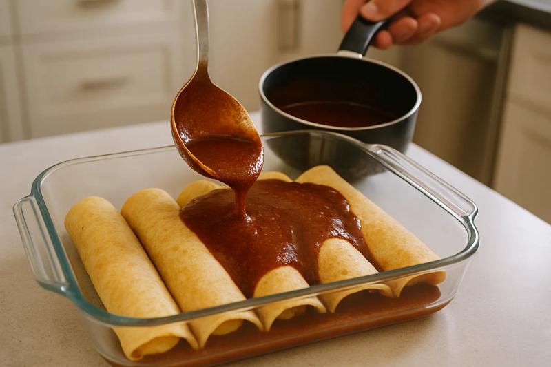 Paso 4 de Enchiladas Tex-Mex de Queso