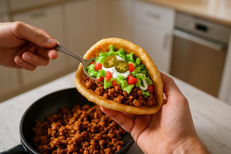 Paso 5 de Gordita Crunch Casera