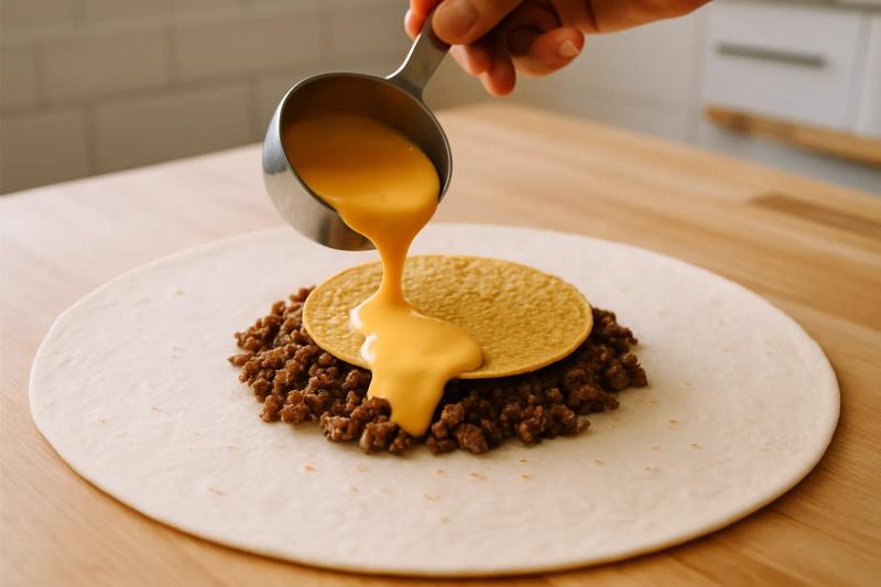 Paso 3 de Crunchwrap Supreme Casero