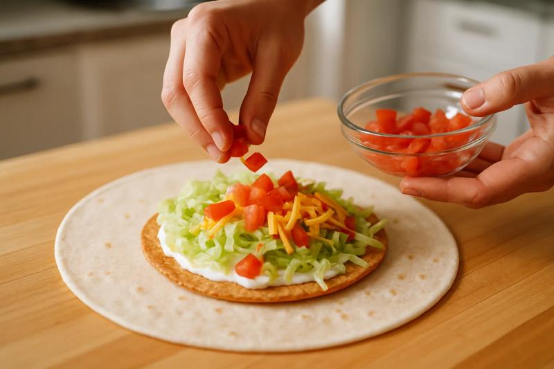 Paso 4 de Crunchwrap Supreme Casero