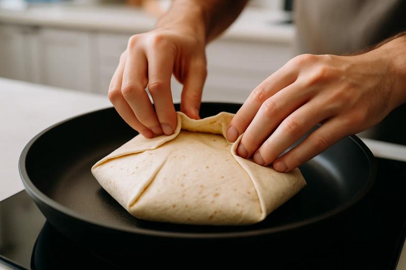 Paso 5 de Crunchwrap Supreme Casero