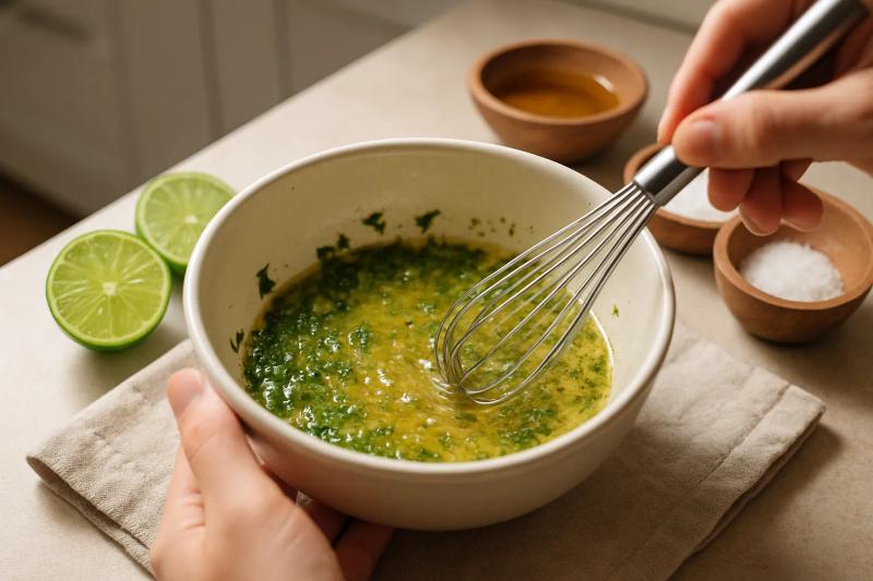 Paso 3 de Ensalada Mexicana con Tortilla Crujiente