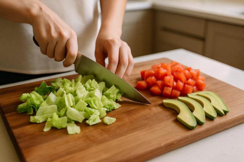 Paso 4 de Ensalada Mexicana con Tortilla Crujiente