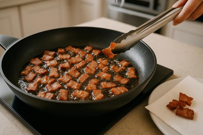 Paso 1 de Guacamole con Tocino