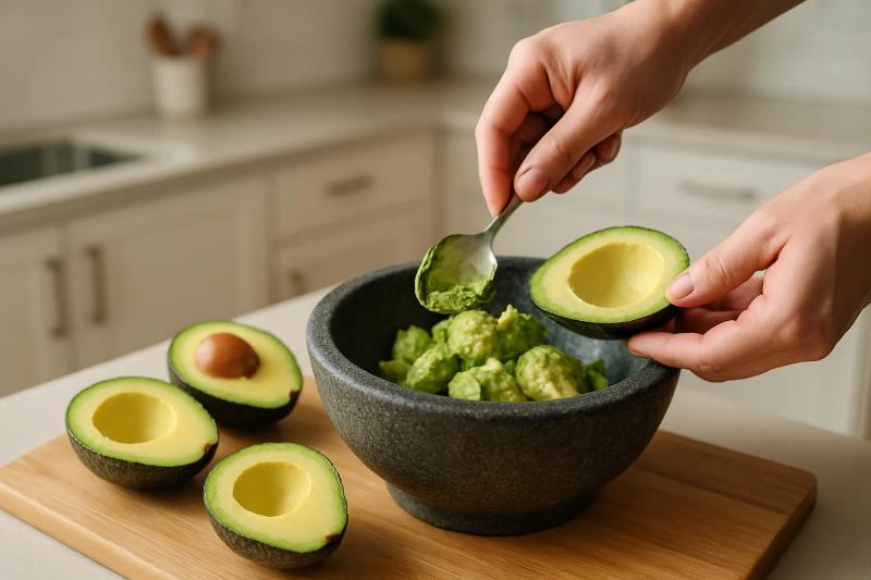 Paso 2 de Guacamole con Tocino