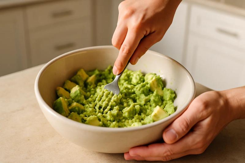 Paso 3 de Guacamole con Tocino