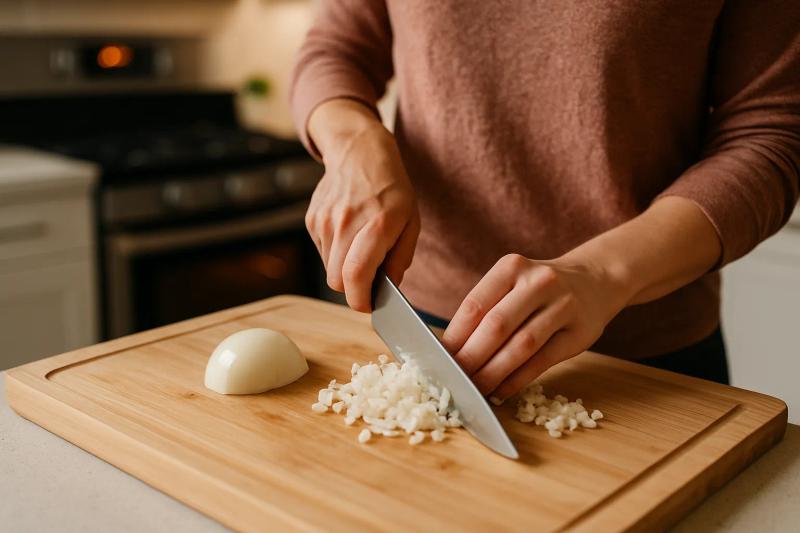 Paso 1 de Dip de Frijoles con Chorizo