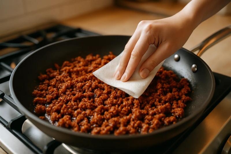 Paso 2 de Dip de Frijoles con Chorizo