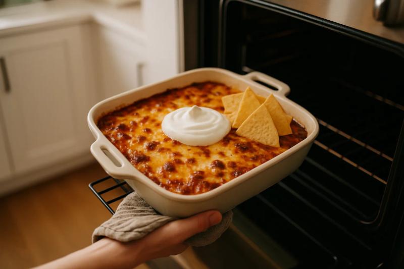 Paso 6 de Dip de Frijoles con Chorizo