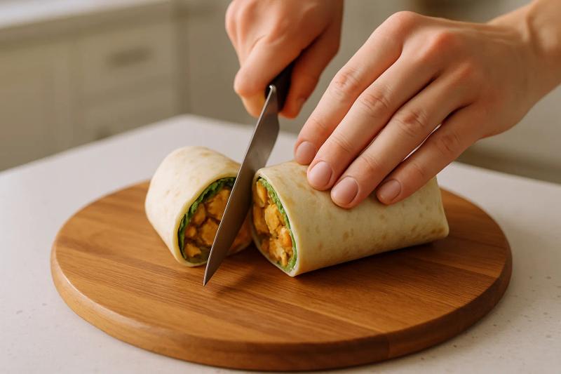 Paso 6 de Wrap de Pollo al Chipotle