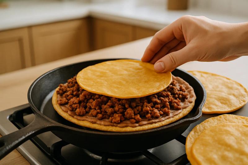 Paso 4 de Pizza Mexicana Casera