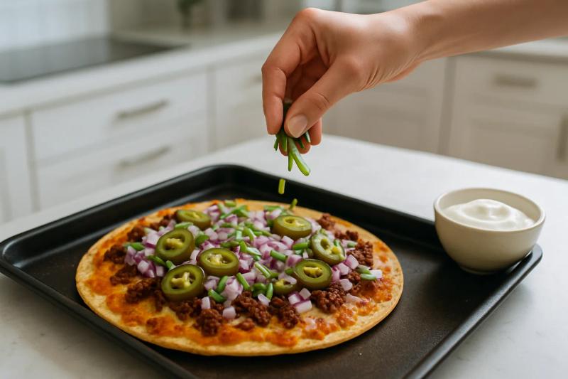 Paso 7 de Pizza Mexicana Casera