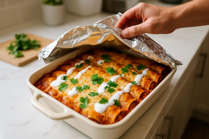 Paso 6 de Cazuela de Enchiladas