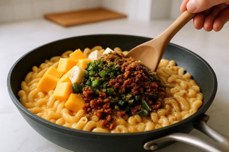 Paso 5 de Macarrones con Queso a la Mexicana