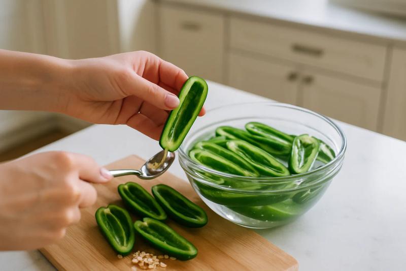 Paso 1 de Jalapeños Rellenos Crujientes