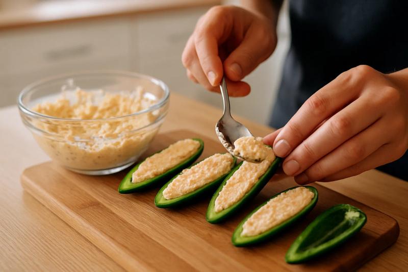 Paso 3 de Jalapeños Rellenos Crujientes