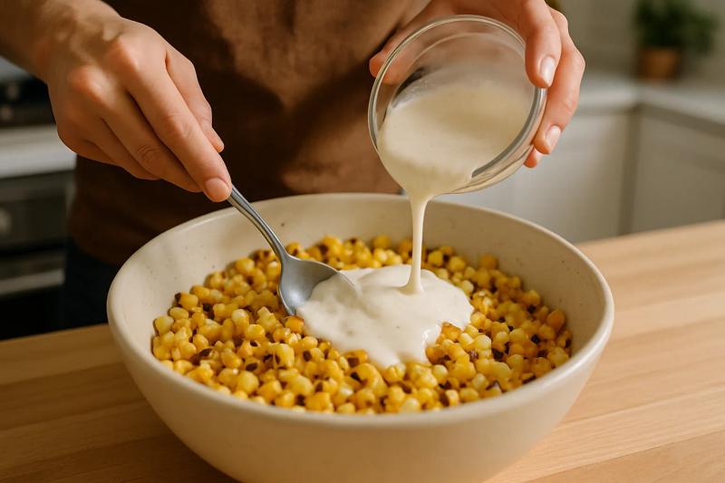 Paso 4 de Ensalada de Elote Callejero