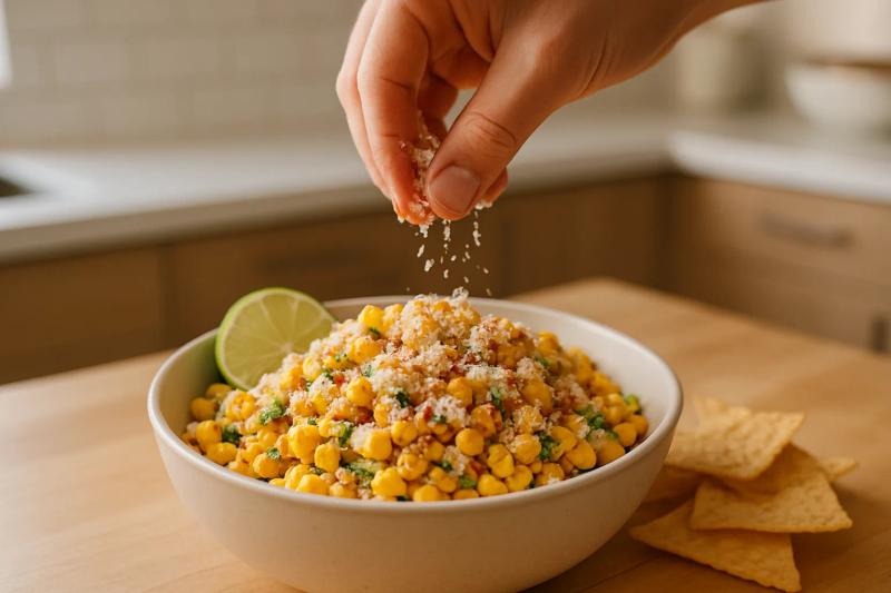 Paso 6 de Ensalada de Elote Callejero