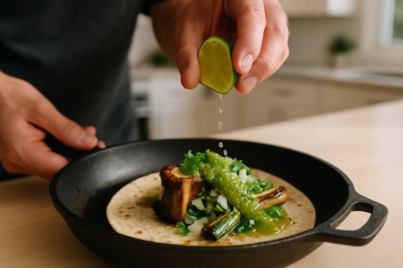 Paso 5 de Tacos de Tuétano