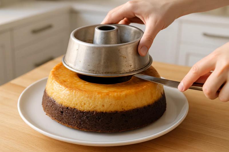 Paso 6 de Chocoflan (Pastel Imposible)