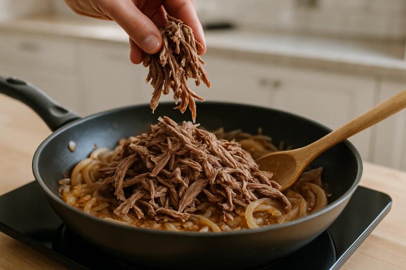 Paso 5 de Tinga de Res