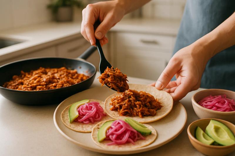 Paso 7 de Tinga de Res