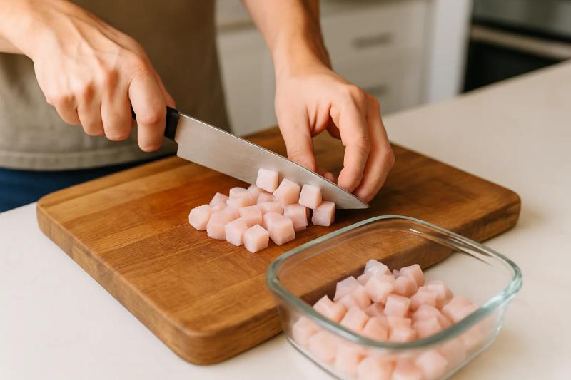 Paso 1 de Ceviche de Coco