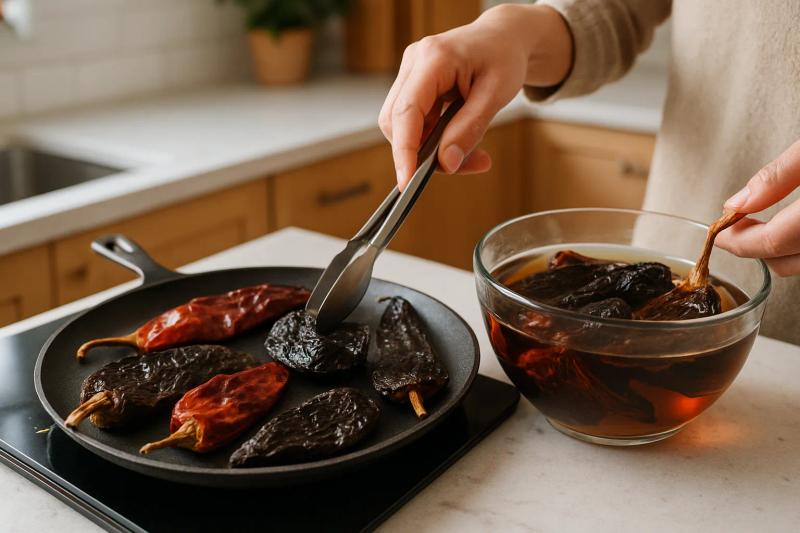 Paso 1 de Mole de Xico