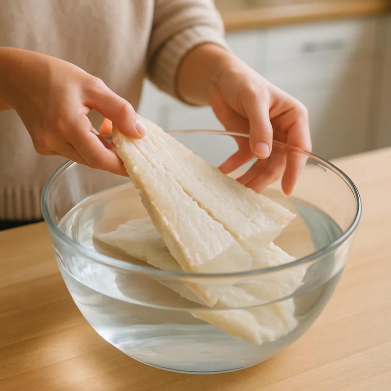 Paso 1 de Bacalao Navideño a la Mexicana