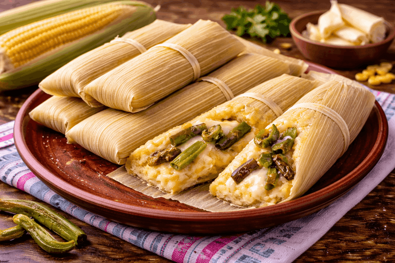Tamales de Rajas con Queso