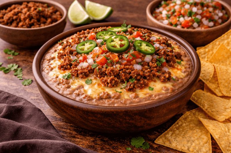 Dip de Frijoles con Chorizo