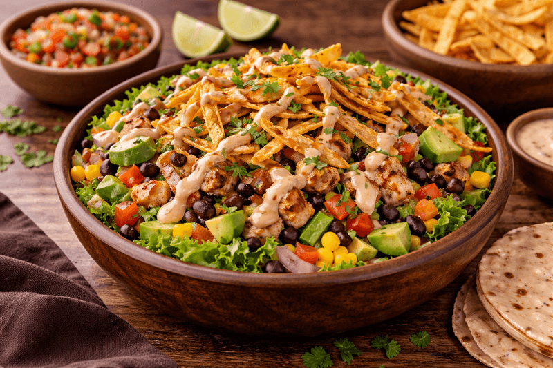 Ensalada Mexicana con Tortilla Crujiente