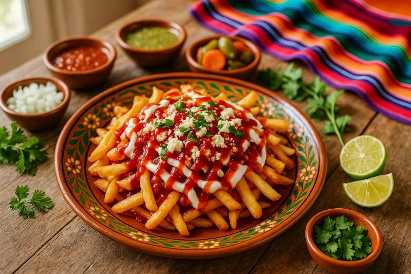 Papas a la Francesa con Chile