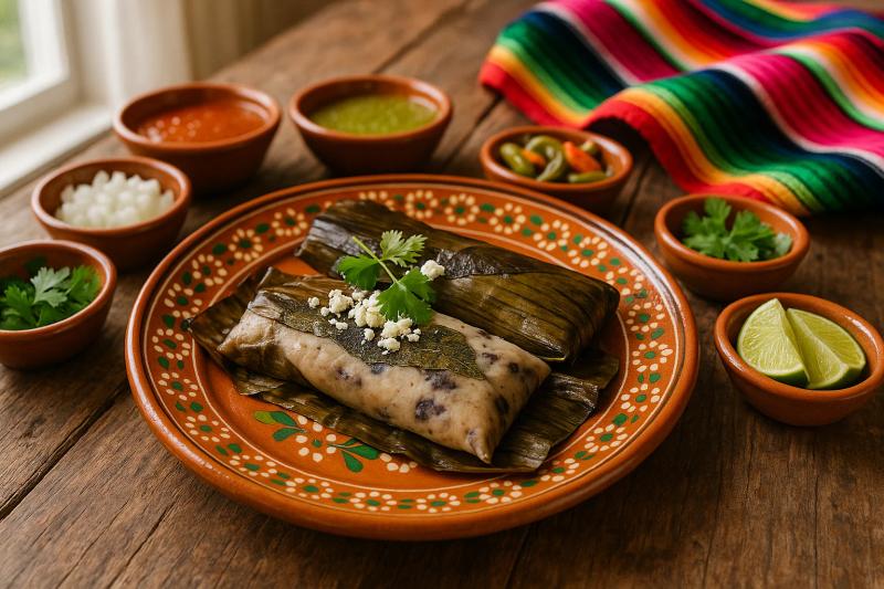Tamales de Frijol con Hoja Santa
