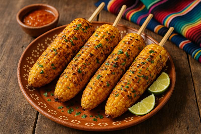 Elote Asado con Mantequilla de Chipotle