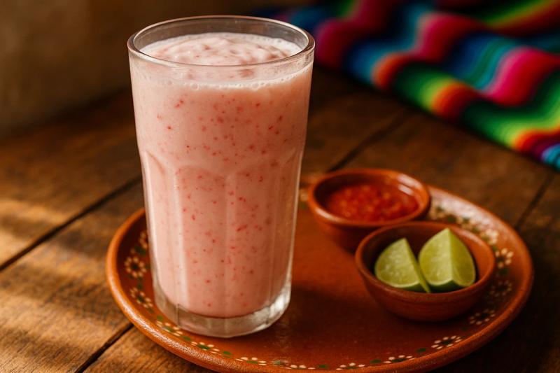 Agua de Fresa con Crema