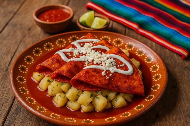 Enchiladas de Suelo con Papas