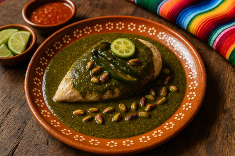 Mole de Pistacho con Pollo